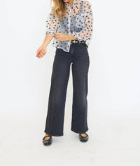 Things Between - Flower Jacquard Organza Top