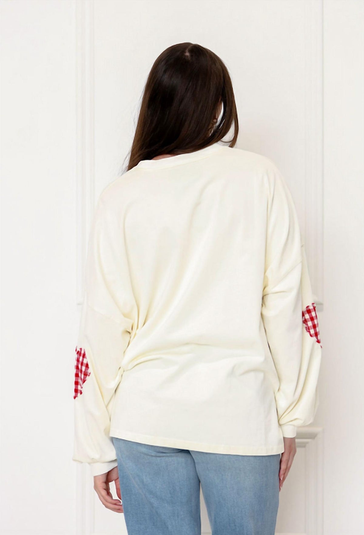 Things Between - Heart Patch Long Sleeve Top