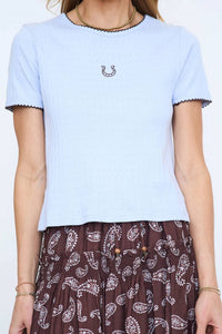Things Between - Horseshoe Pointelle Tee