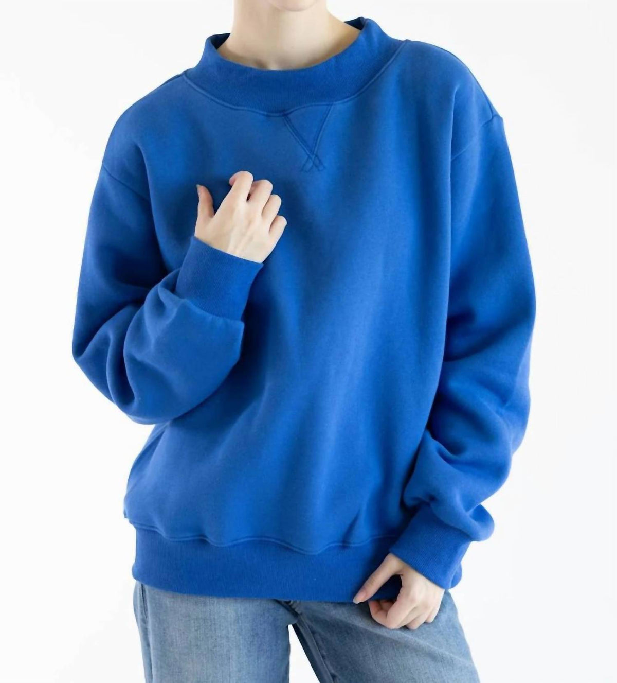 Things Between - Nelly Mock Neck Pullover Sweatshirt
