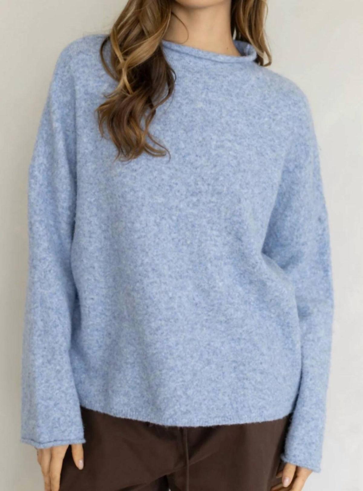 Things Between - Oversized Piper Mock Neck Pullover