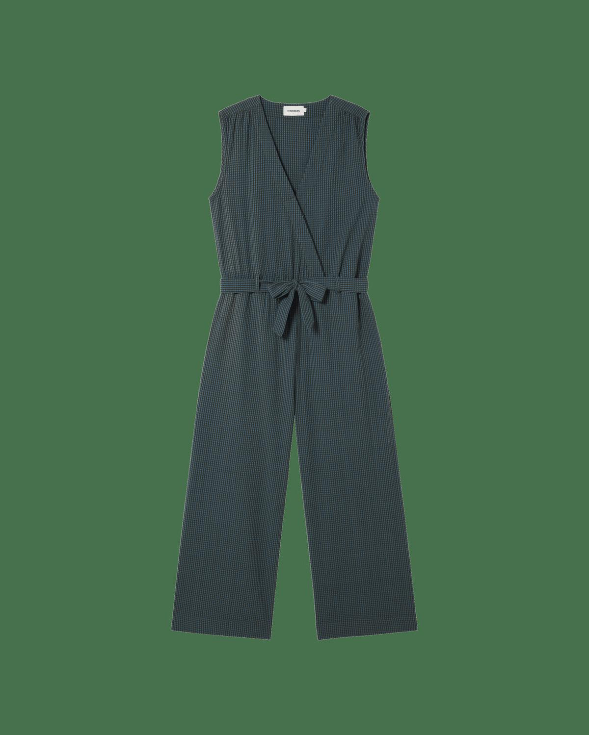 Thinking Mu - Seersucker Winona Jumpsuit