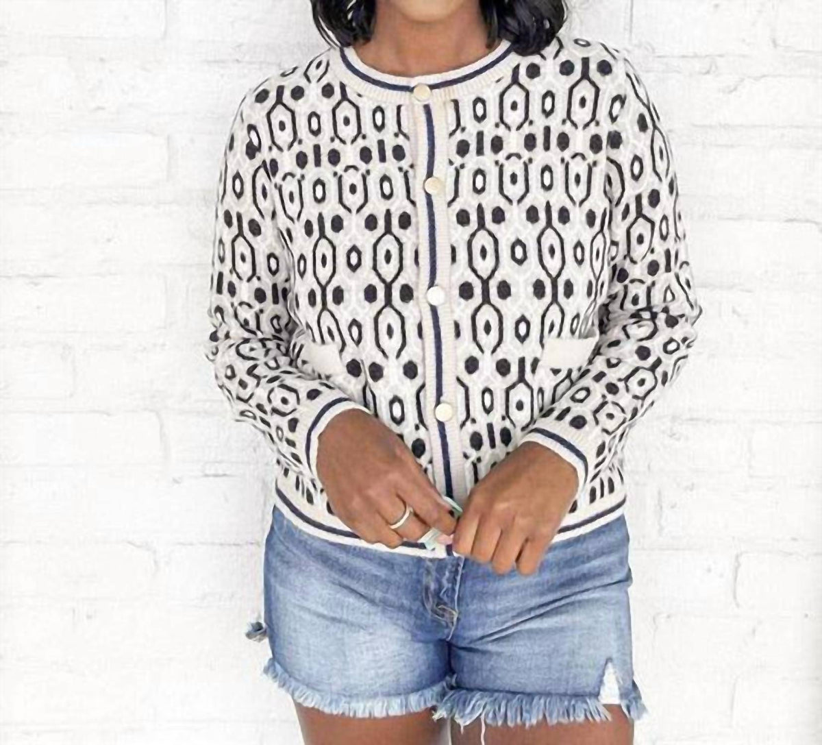 Thml - Abstract Knit Cardigan