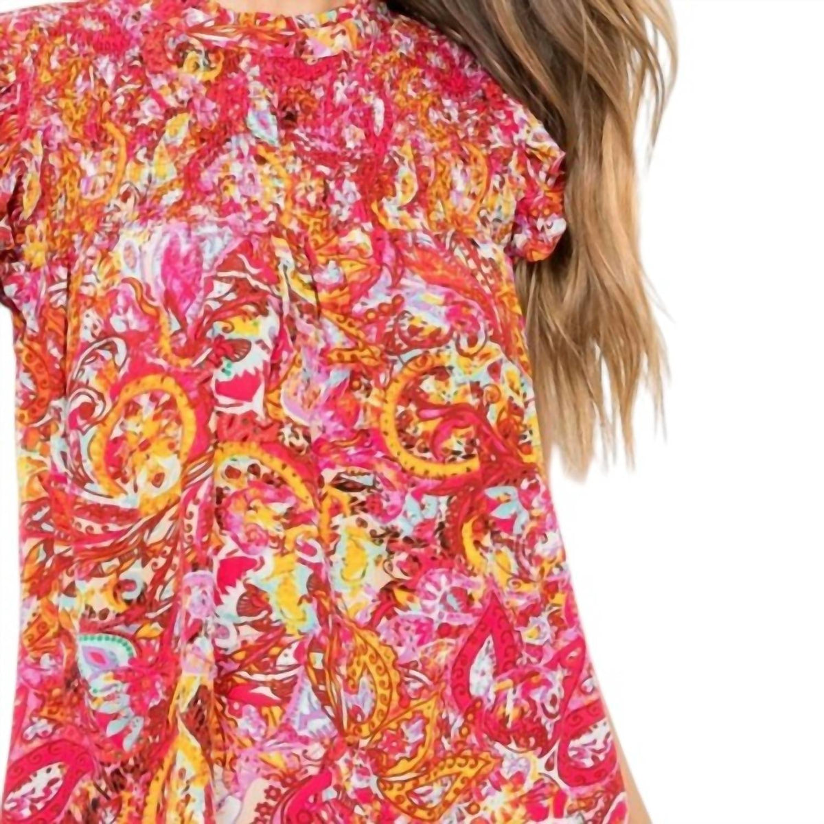 Thml - Berry Blossom Smock Top