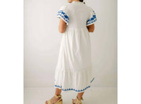 Thml - Blossom Embroidery Dress - Plus - clothing - dresses - midi