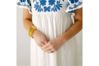 Thml - Blossom Embroidery Dress - Plus - clothing - dresses - midi