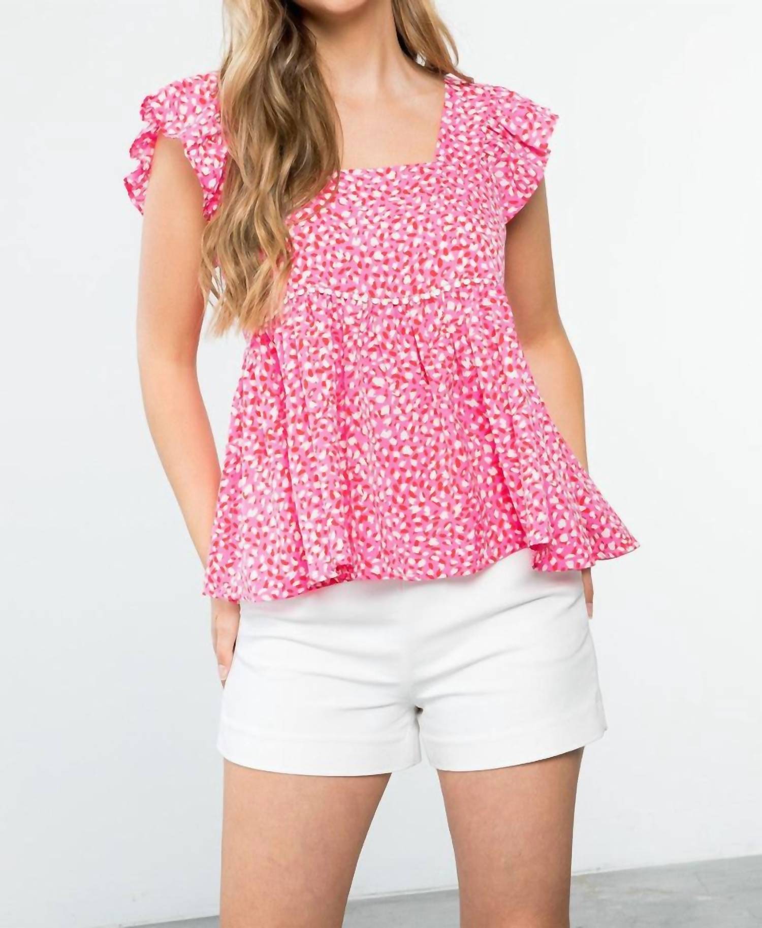 Thml - Bridgette Top - clothing - patterned - pink