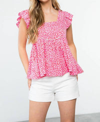 Thml - Bridgette Top - clothing - patterned - pink