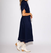 Thml - Cinched Waist Button-down Midi Dress