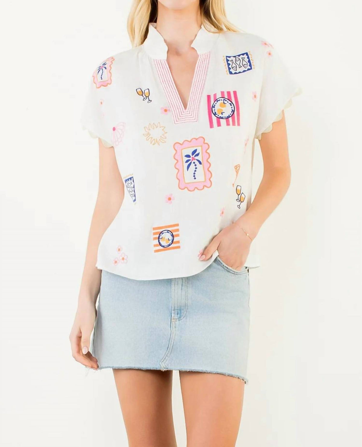 Thml - Coastal Stitch Top