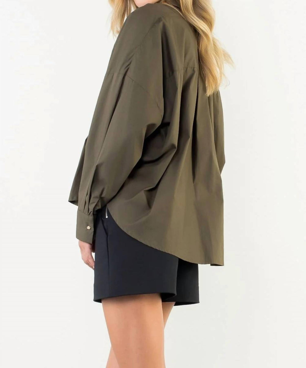Thml - Collared Long Sleeve V-Neck Top