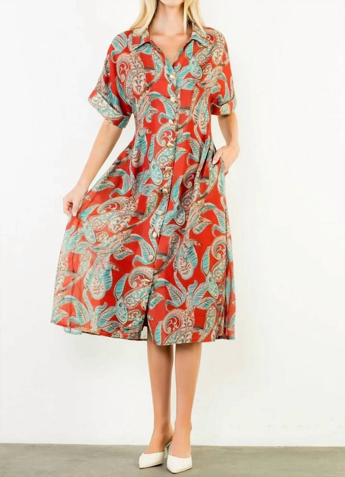 Thml - Collared Midi Sheer Dress