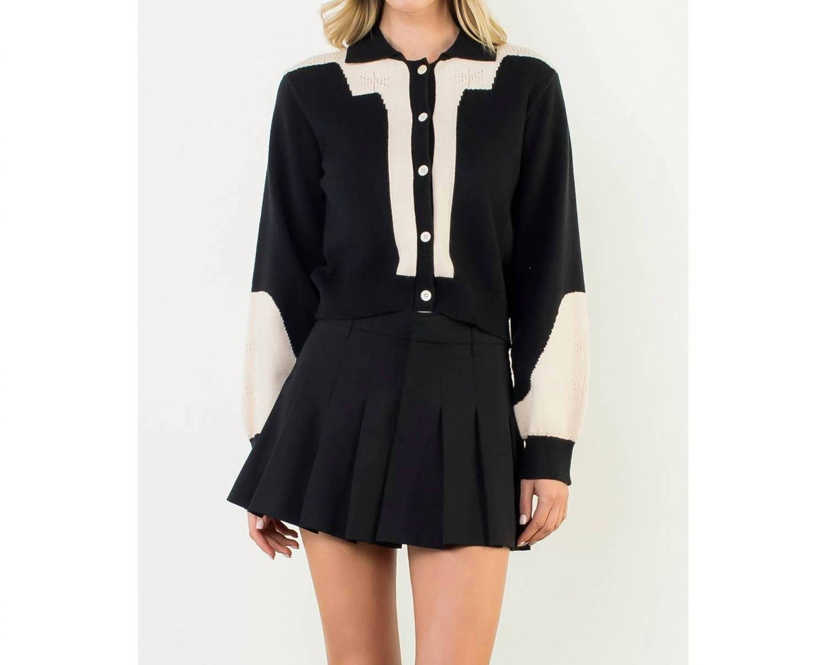 Thml - Colorblock Button Front Knit Cardigan