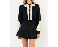 Thml - COLORBLOCK BUTTON FRONT TOP