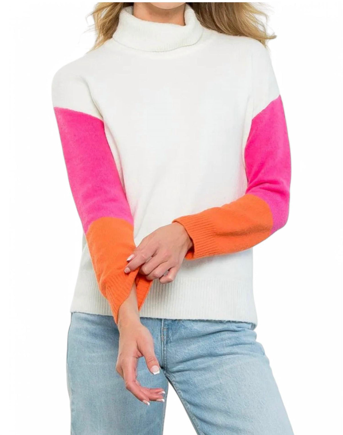 Thml - COLORBLOCK TURTLENECK TOP