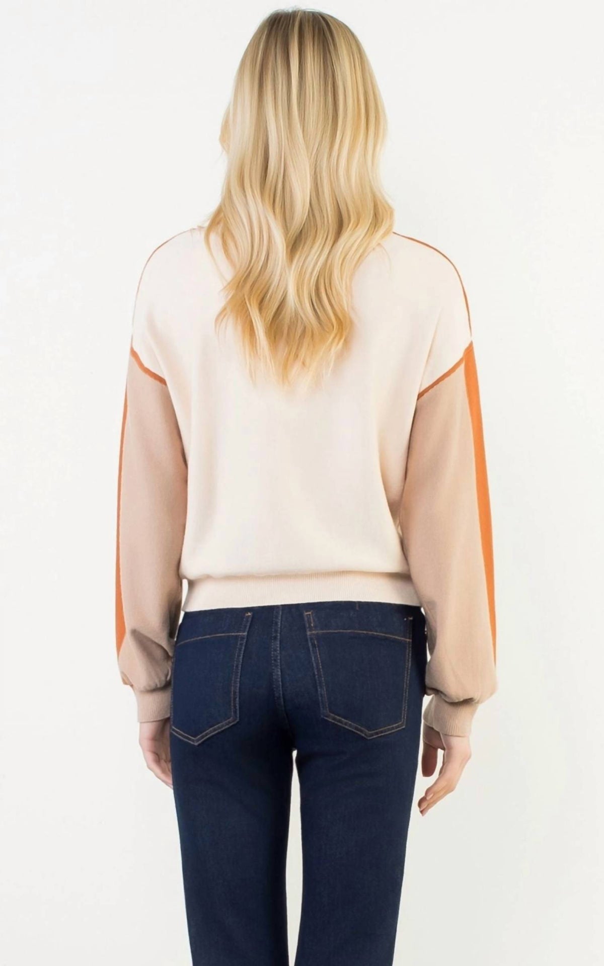 Thml - Colorblocked Mock Neck Sweater