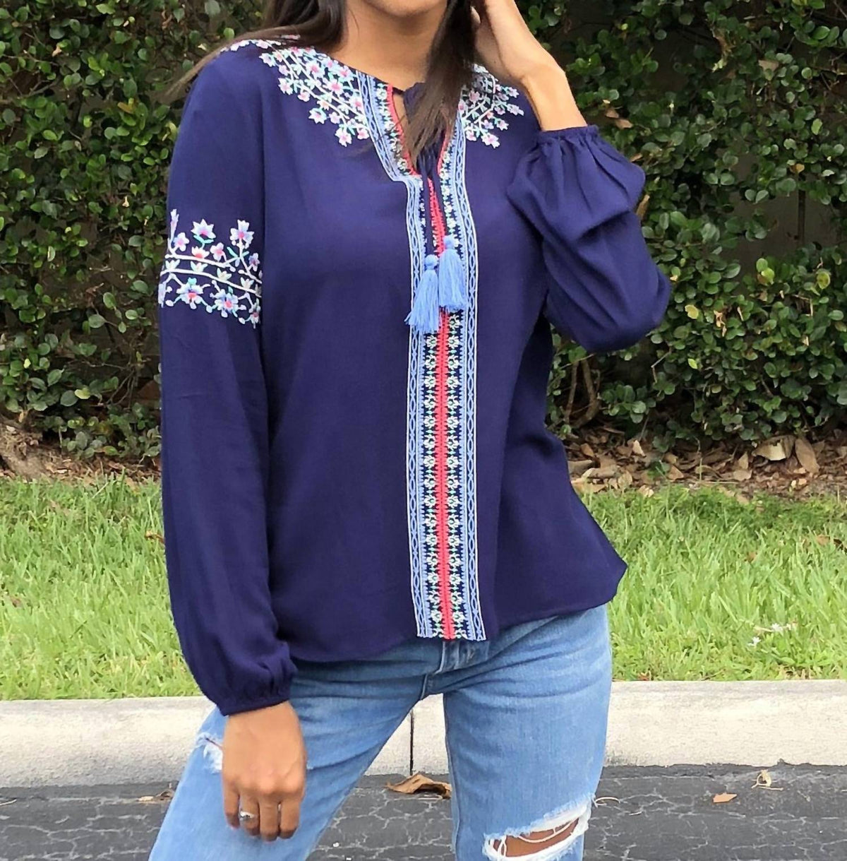 Thml - Coming Up Daisies Embroidered Top