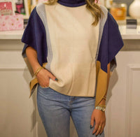Thml - Cozy Colorblock Poncho