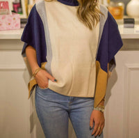 Thml - Cozy Colorblock Poncho