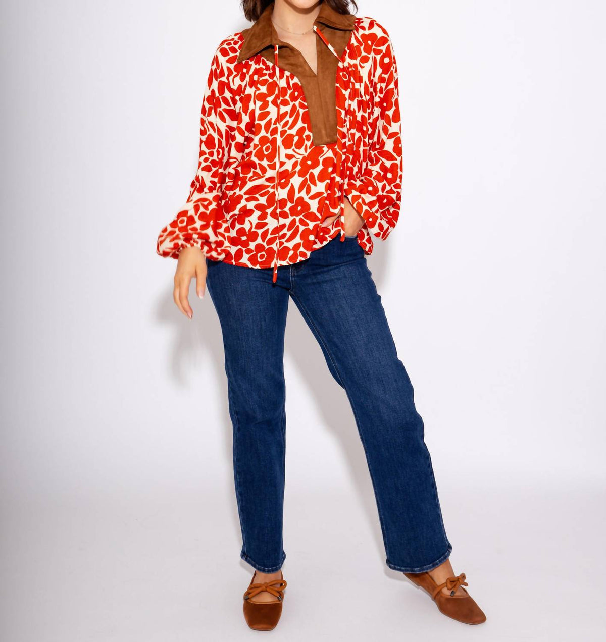 Thml - Elegant Bloom Long Sleeve Top