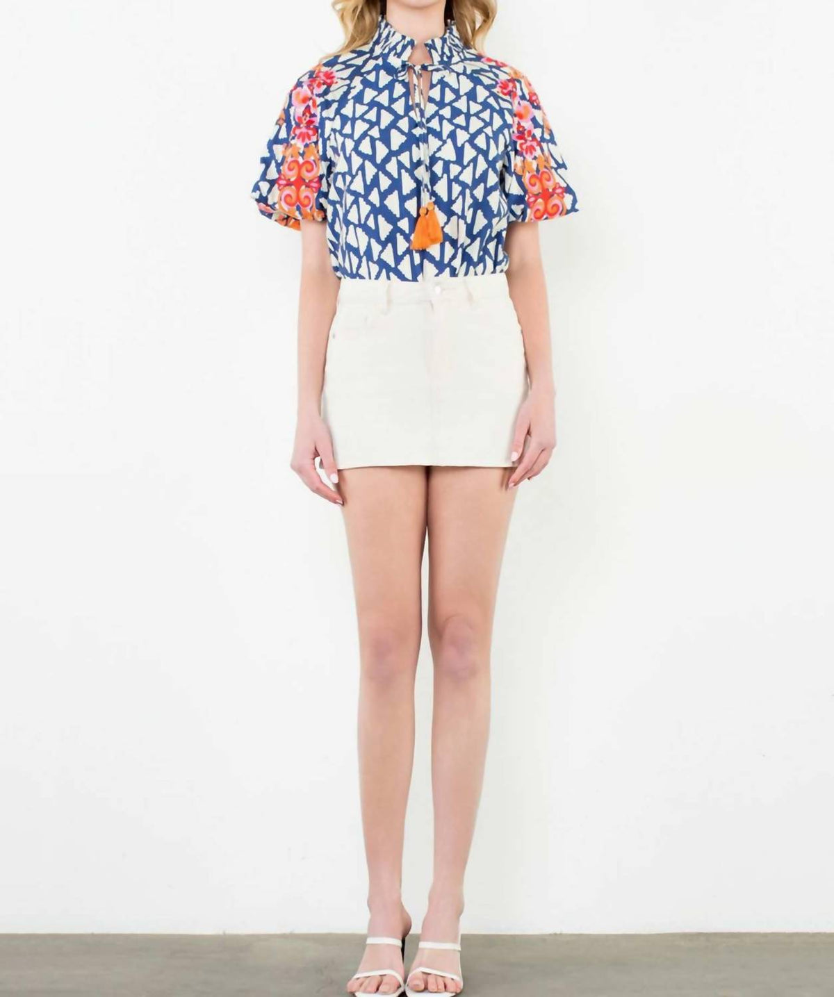 Thml - Embroidered Puff Sleeve Blouse
