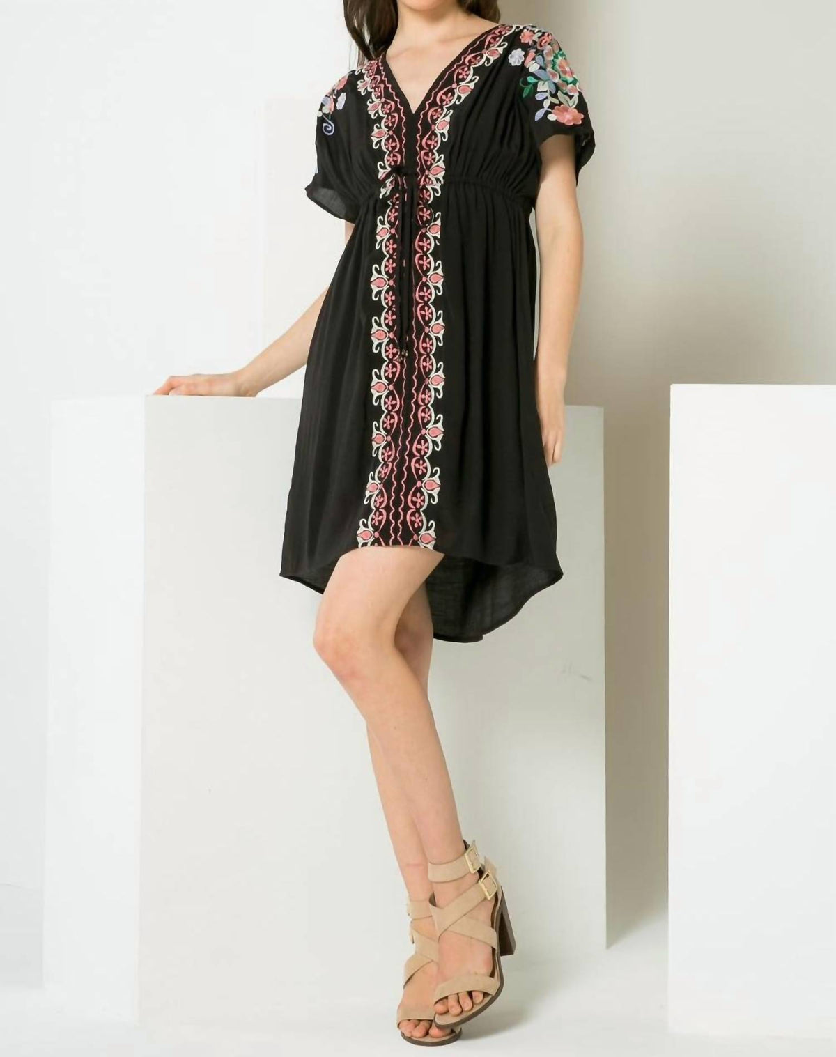 Thml - Embroidered Short Dress