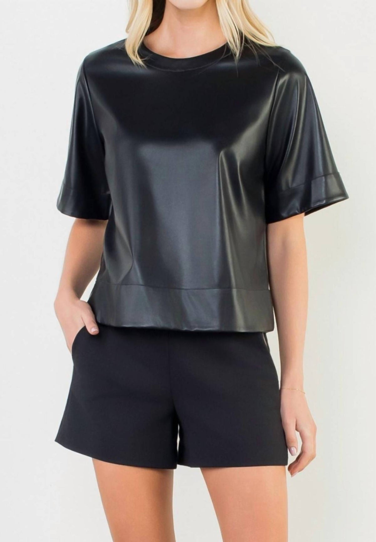 Thml - Faux Leather Top