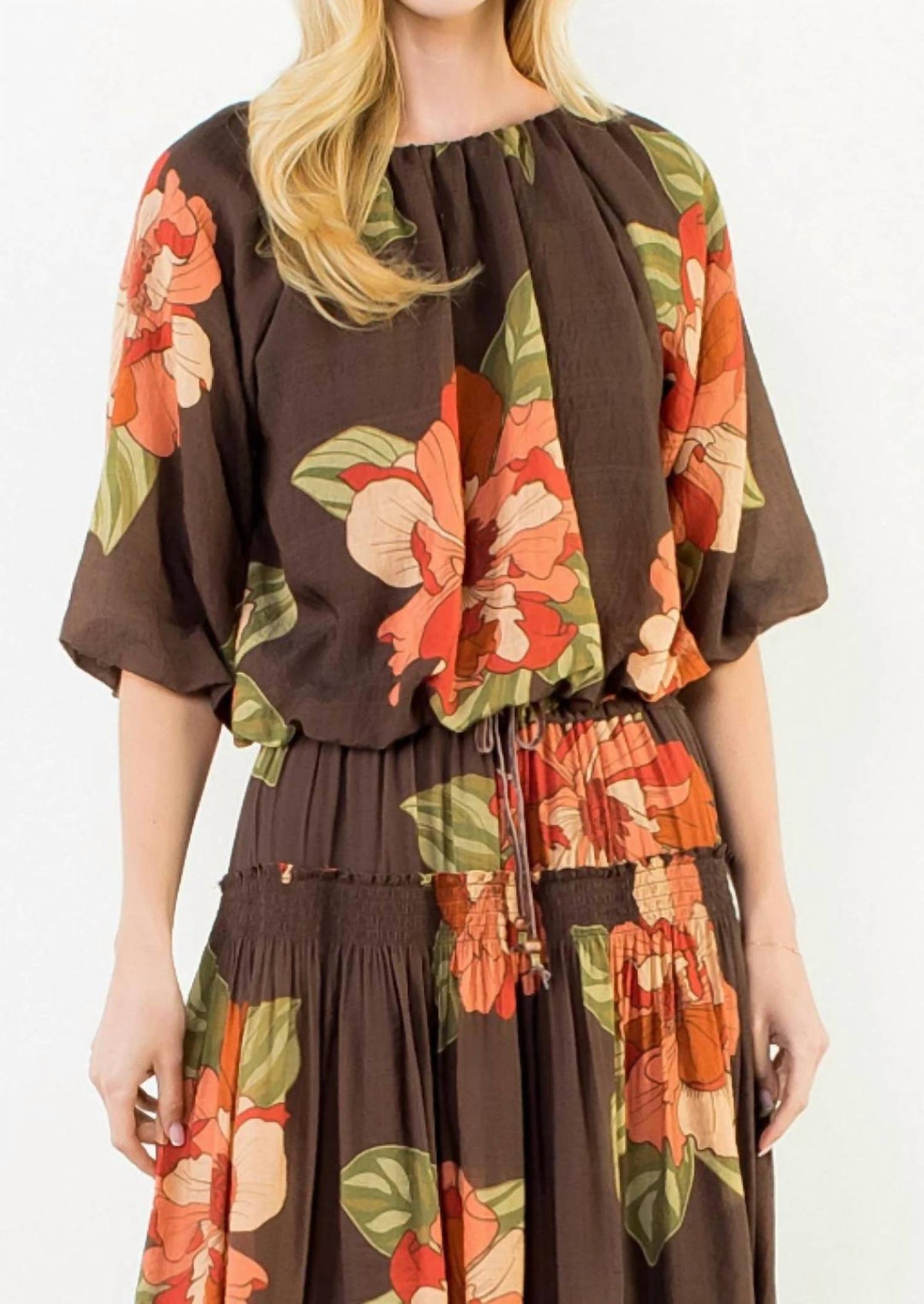 Thml - Floral Bubble Hem Top