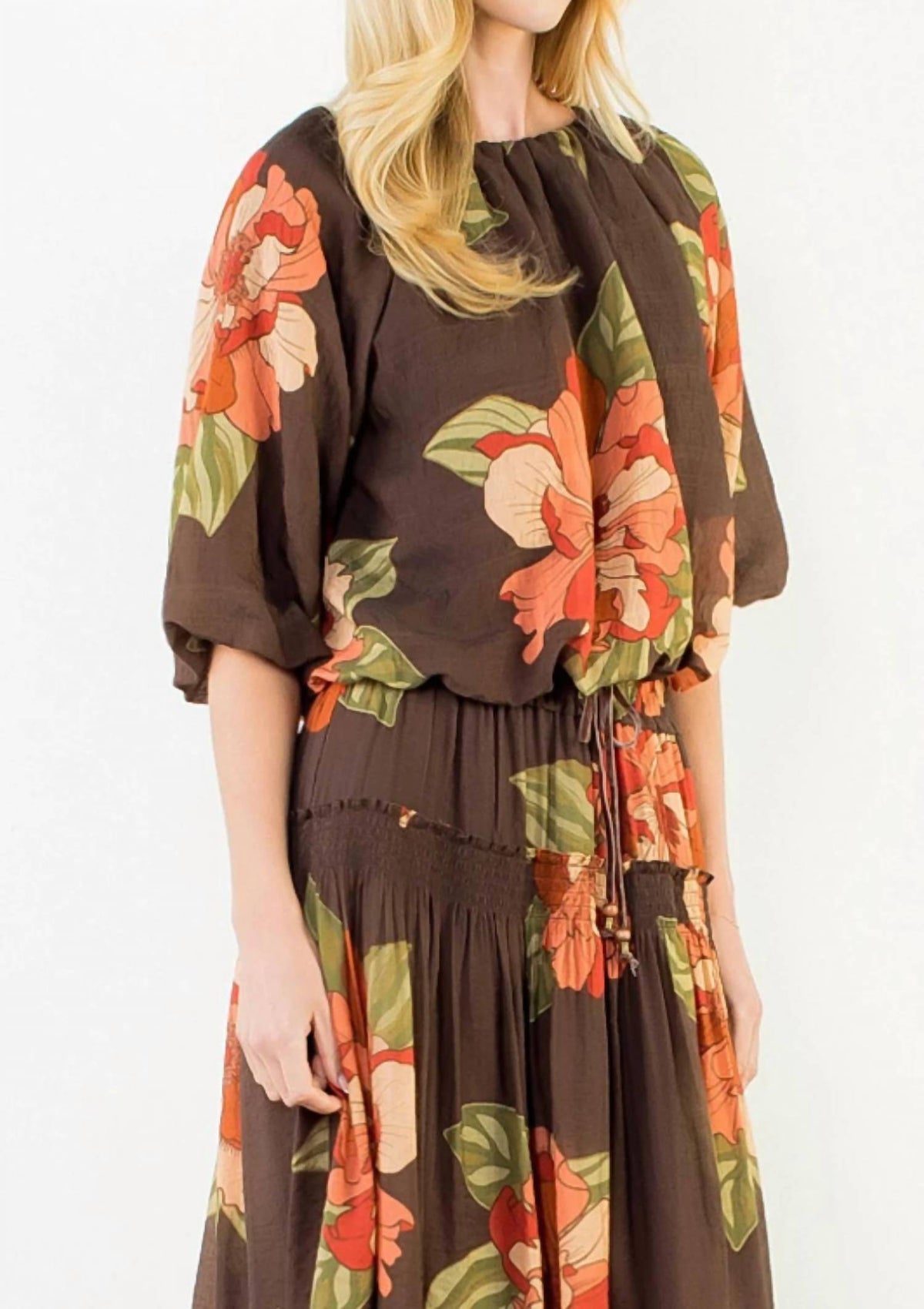Thml - Floral Bubble Hem Top
