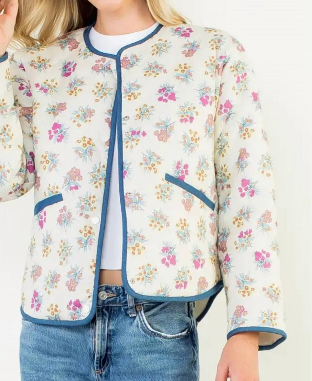 Thml - Floral Pattern Quilted Jacket
