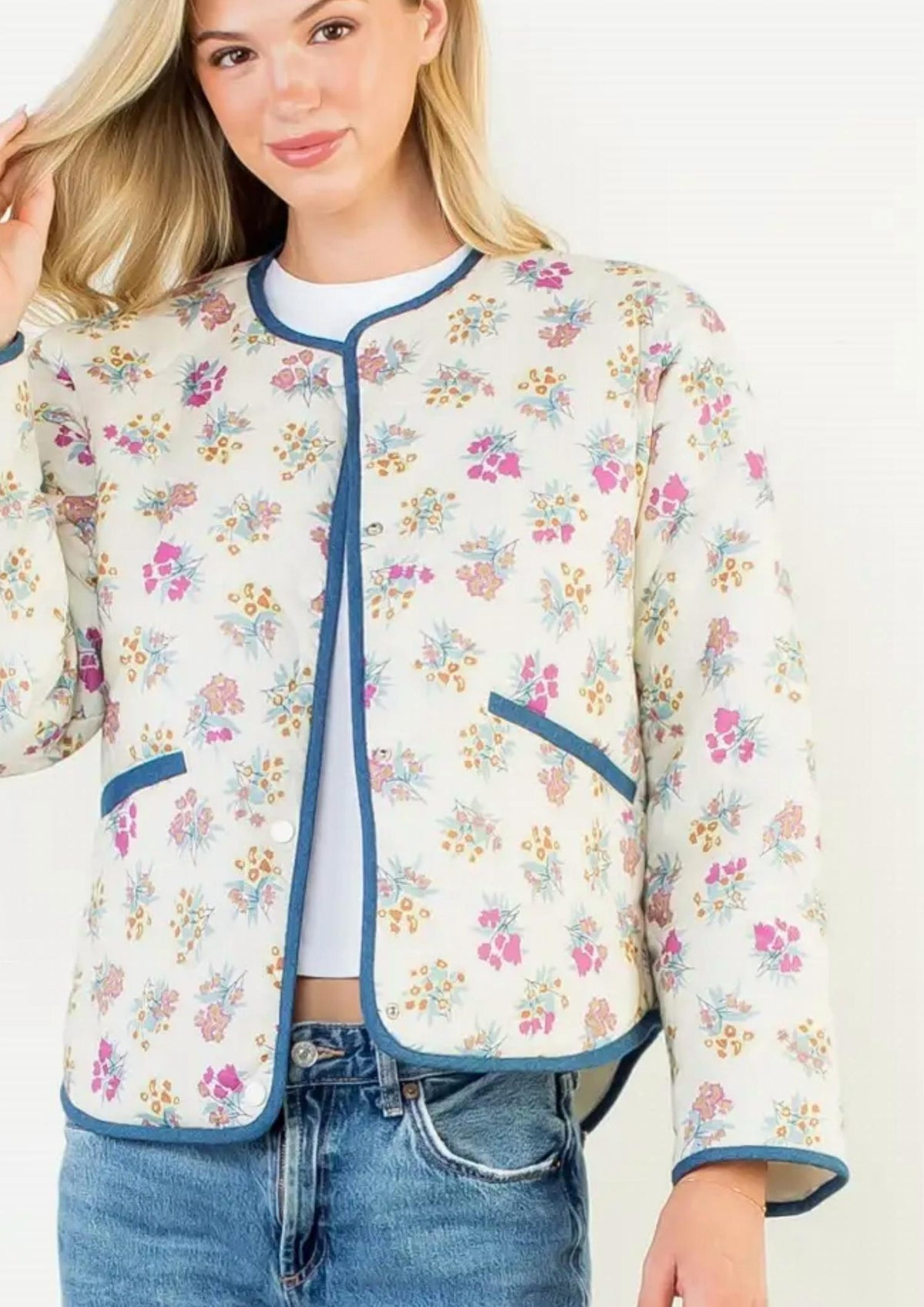 Thml - Floral Pattern Quilted Jacket