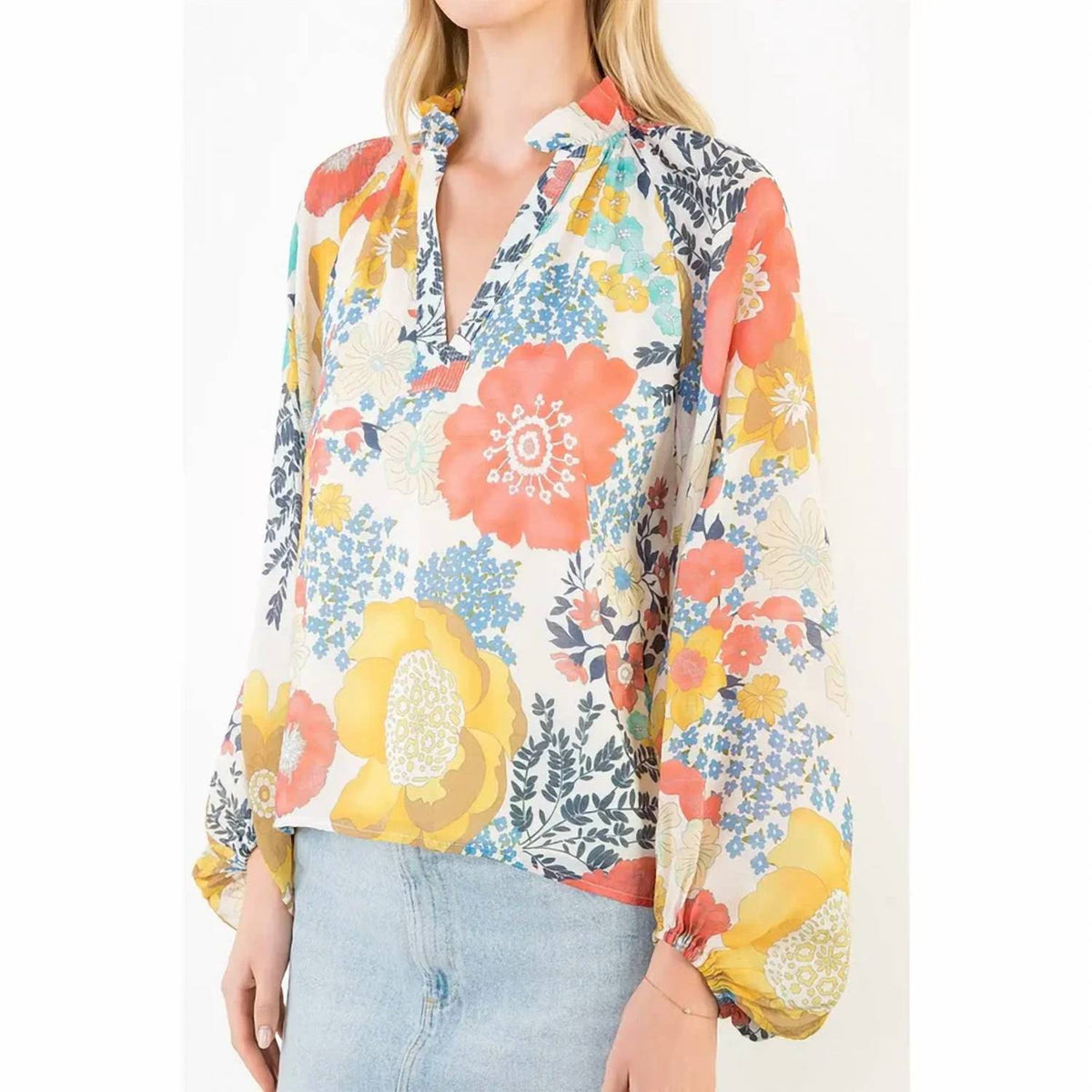 Thml - Floral Print Long Sleeve Top
