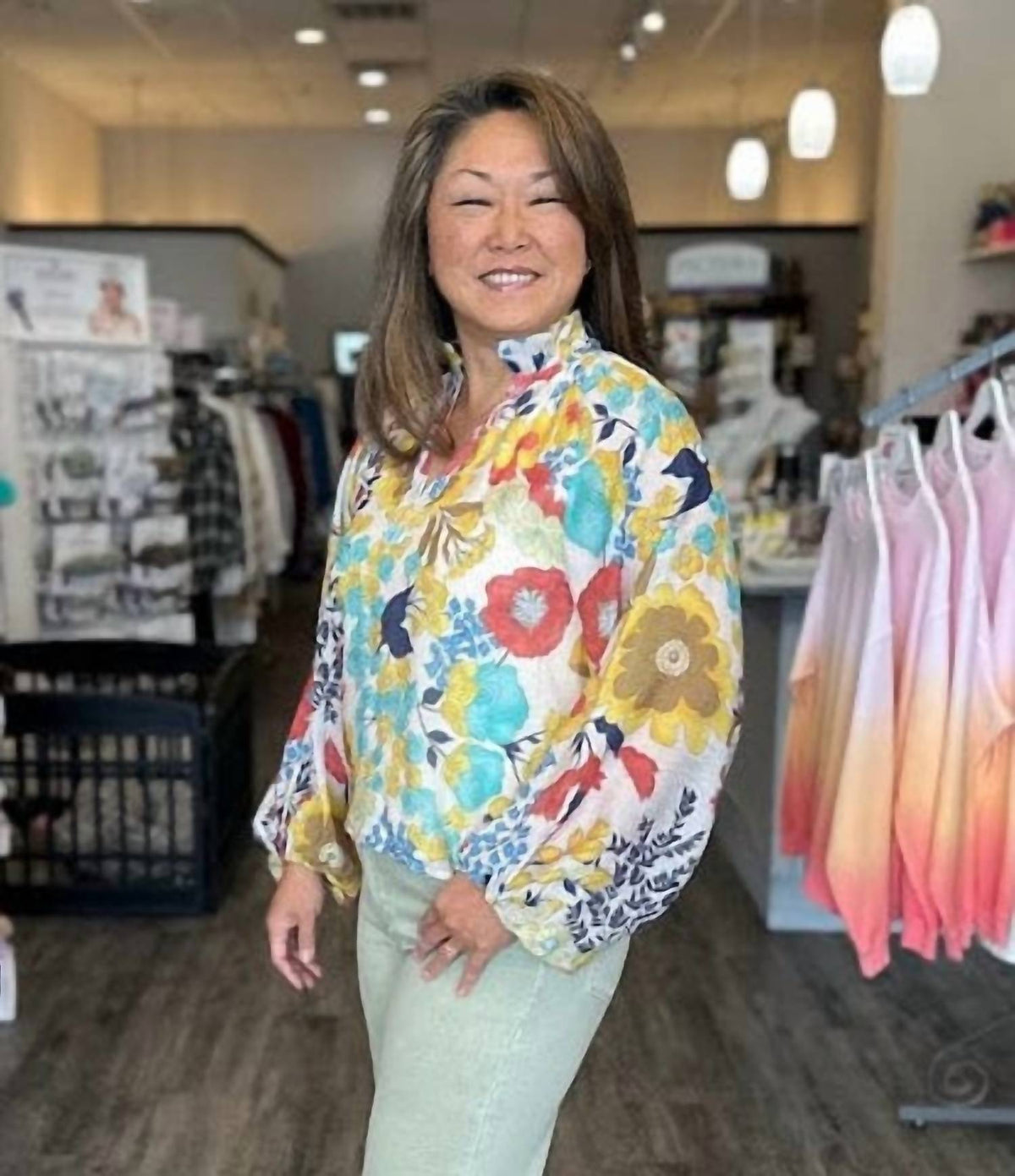 Thml - Floral Print Long Sleeve Top