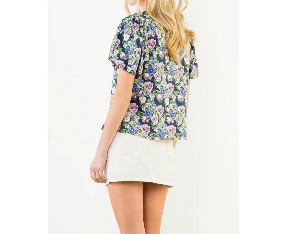 Thml - Floral Puff Sleeve Top
