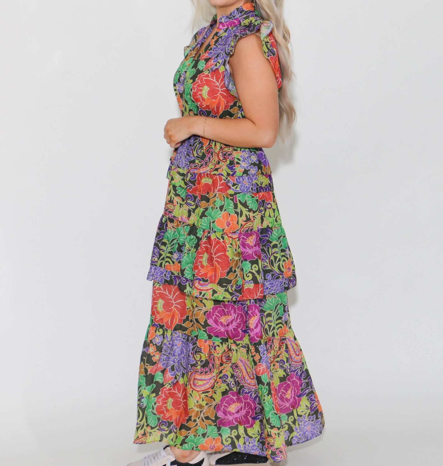 Thml - Floral Tiered Maxi Dress - clothing - dresses - floral