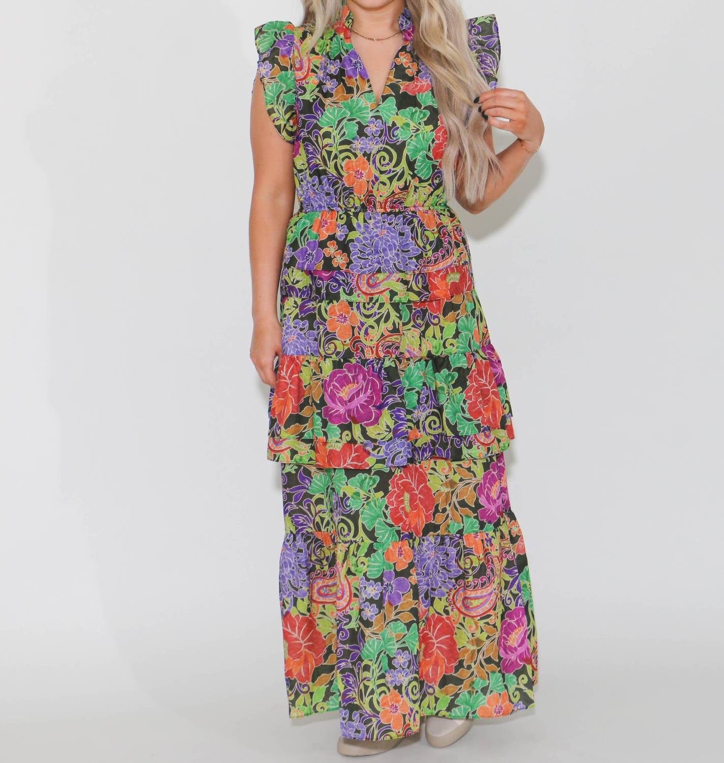 Thml - Floral Tiered Maxi Dress - clothing - dresses - floral