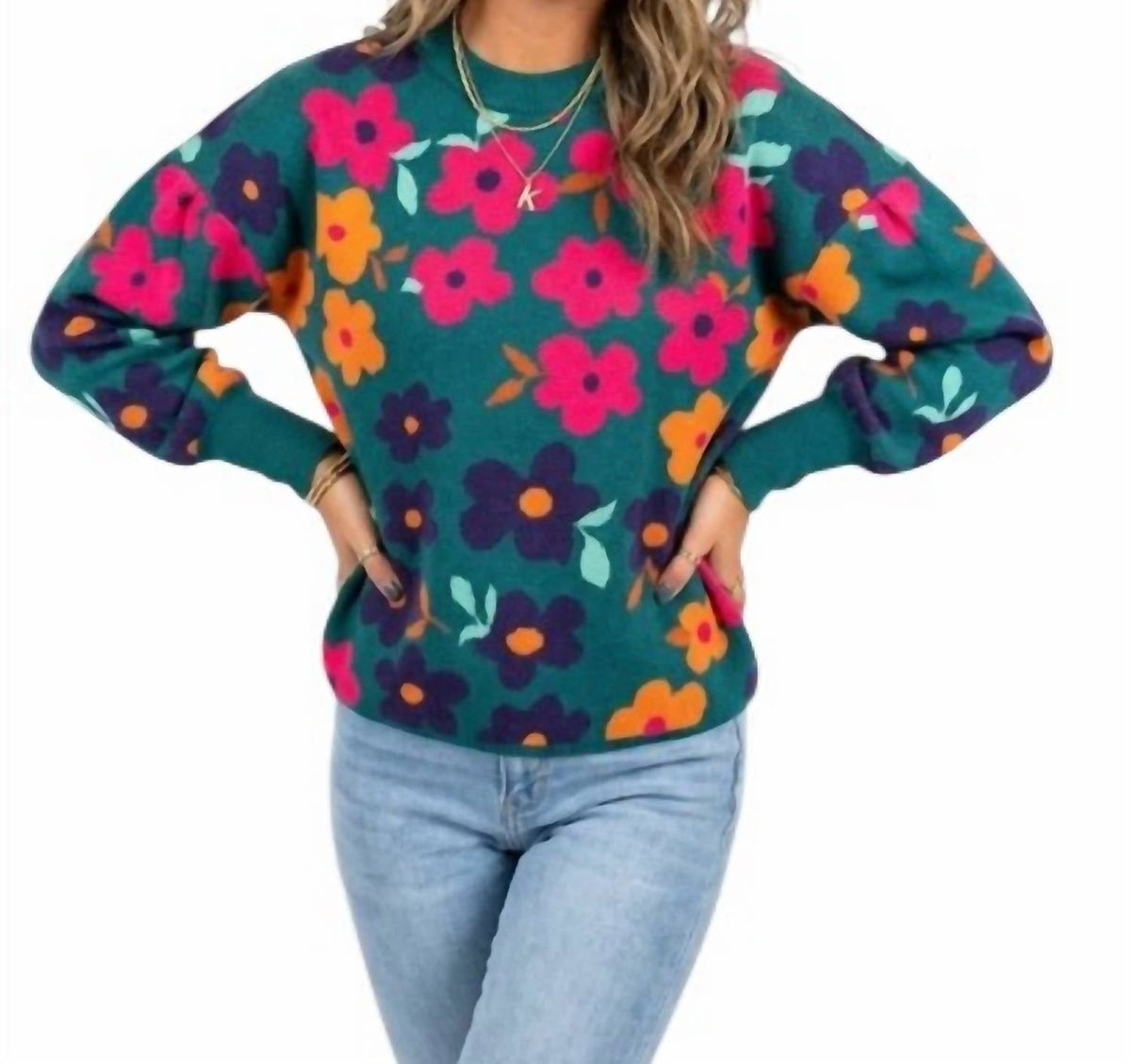 Thml - Flower Rib Knit Sweater