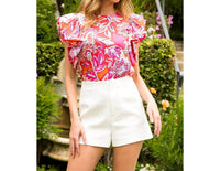 Thml - Flutter Poplin Sleeve Floral Top