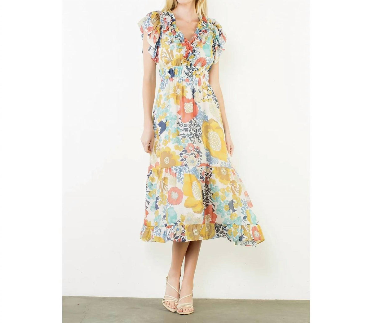 Thml - Flutter Sleeve Floral Dress