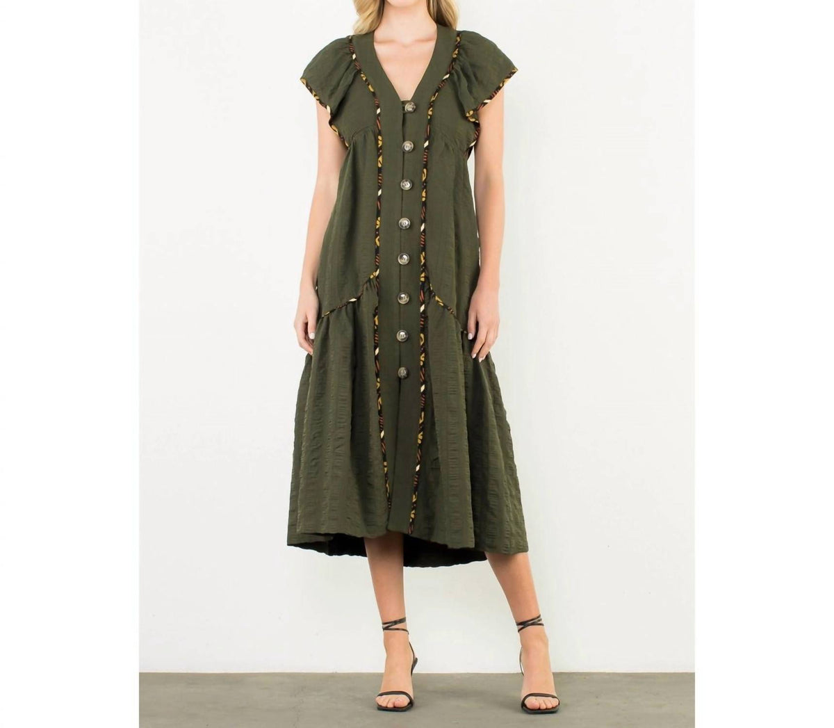 Thml - Flutter Sleeve Midi Dress