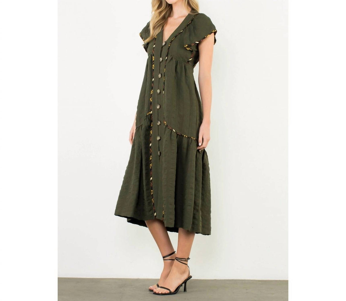 Thml - Flutter Sleeve Midi Dress