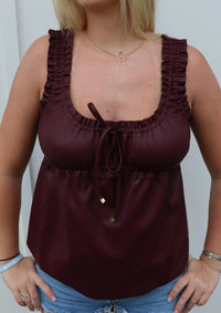 Thml - Gathered Leather Tank