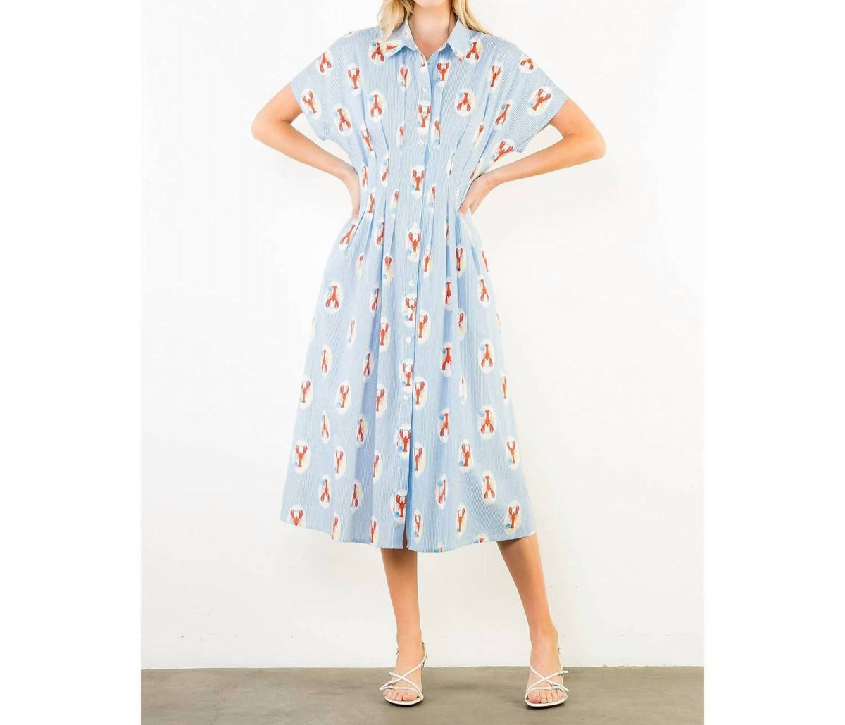 Thml - Lobster Stripe Midi Dress