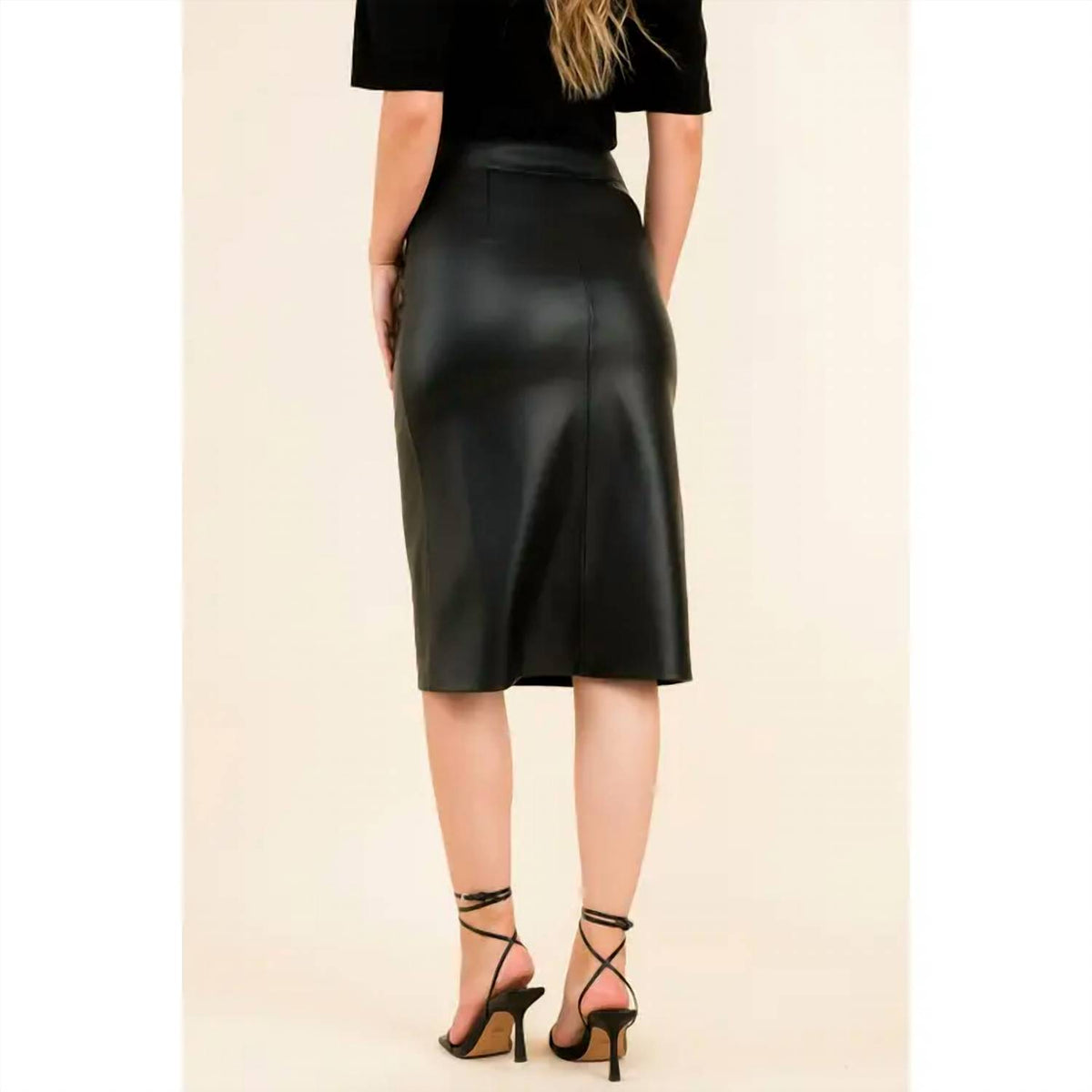 Thml - Milan Faux Leather Midi Skirt