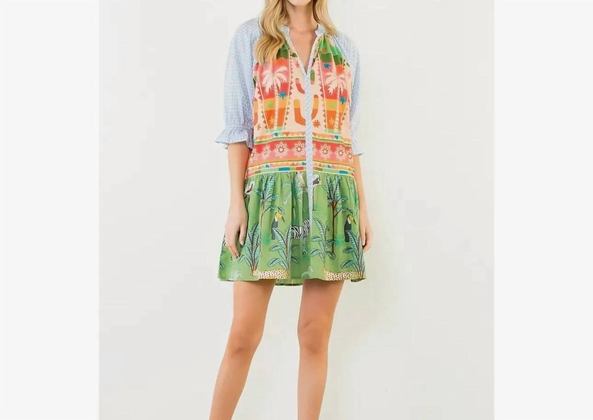 Thml - Multi Patterned V Neck Dress