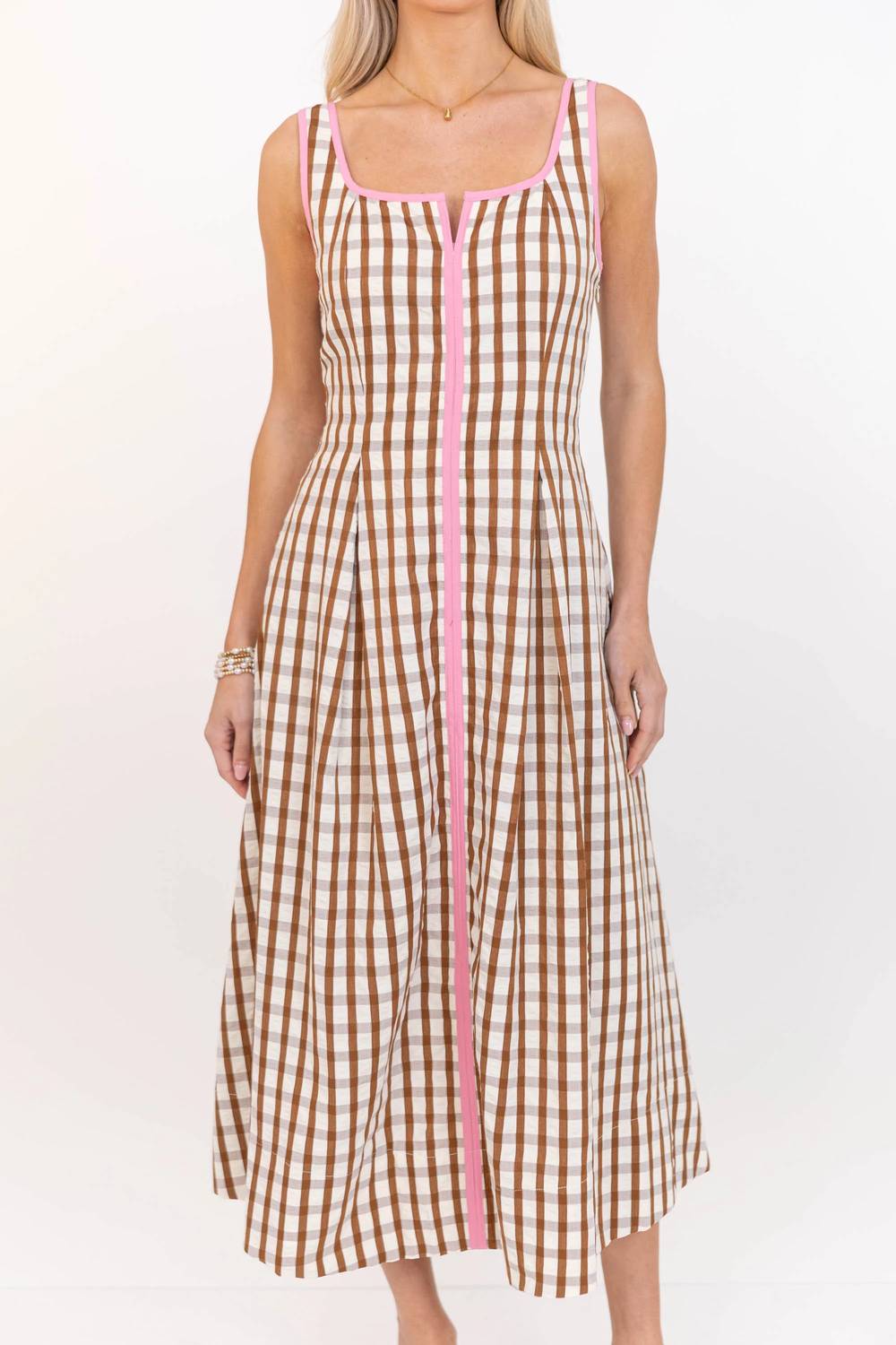 Thml - Neutral Pop Gingham Dress