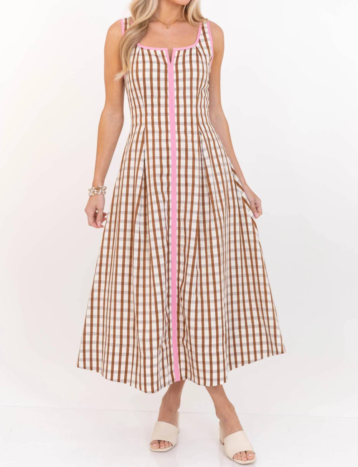 Thml - Neutral Pop Gingham Dress