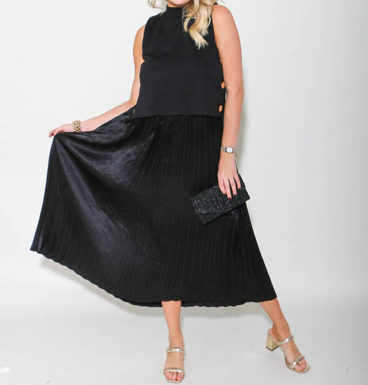 Thml - Pleated Skirt Dress - black - clothing - dresses