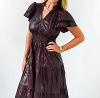 Thml - Pleather Together Midi Dress