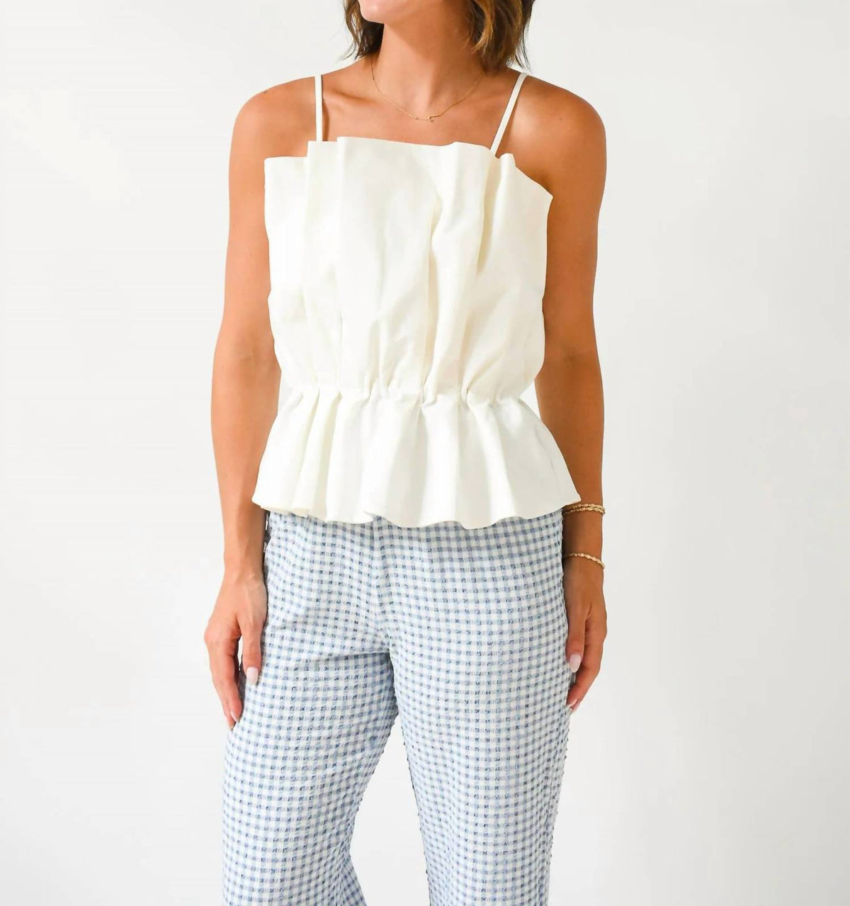 Thml - Pleats Please Square Neck Sleeveless Top